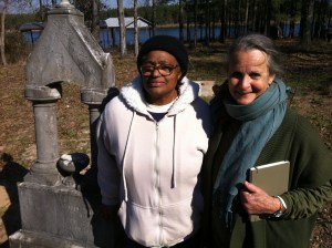 China Galland and Doris Vittatoe at Love Cemetery